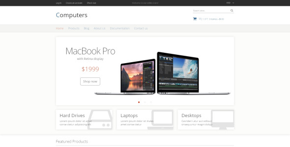 компьютерный магазин отзывчивая тема shopify