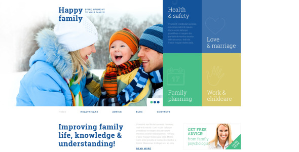 семейный центр отзывчивая тема wordpress