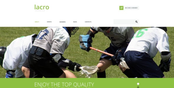 адаптивный шаблон сайта для хоккея на траве