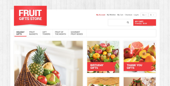 магазин фруктовых подарков magento theme