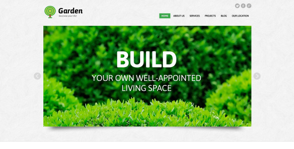 дизайн сада отзывчивая тема wordpress
