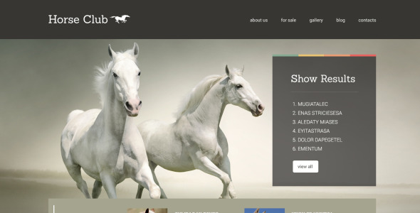 лошадь отзывчивая тема wordpress