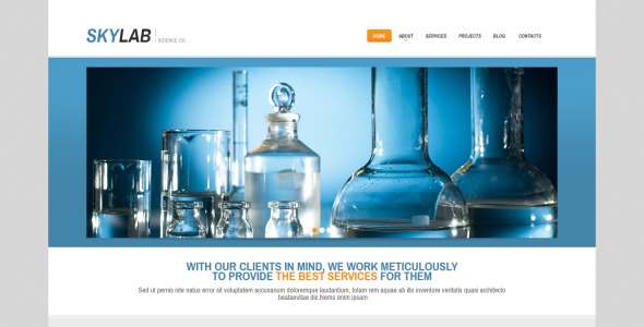 назначение chem lab wordpress тема