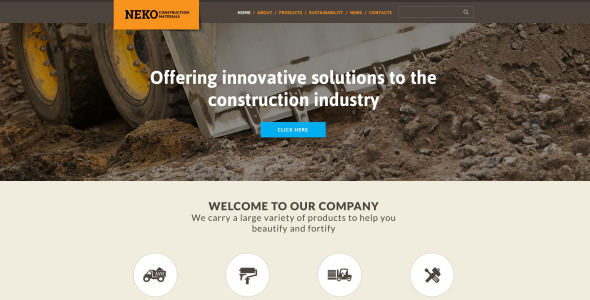 адаптивный шаблон сайта для гражданского строительства