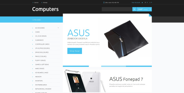 тема prestashop компьютерного оборудования