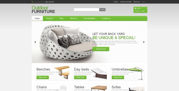 мебель отзывчивая тема shopify