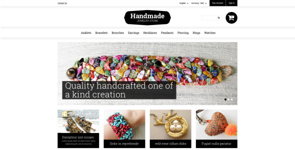 ювелирные изделия ручной работы prestashop тема