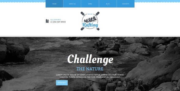 рафтинг moto cms html шаблон