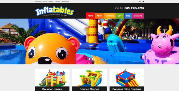 батуты вышибалы магазин woocommerce тема