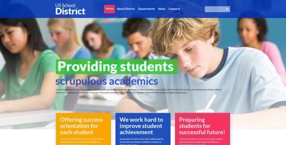 адаптивный шаблон веб-сайта университета