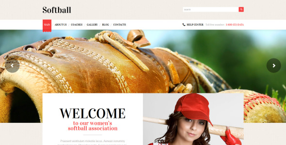 бейсбольная адаптивная тема wordpress