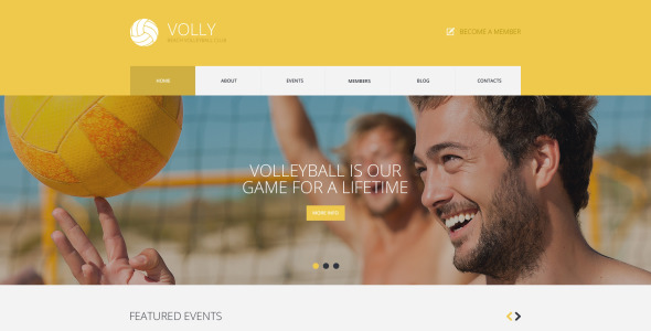 пляжный волейбольный клуб wordpress тема