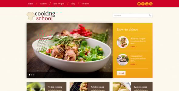 кулинарная школа отзывчивая тема wordpress