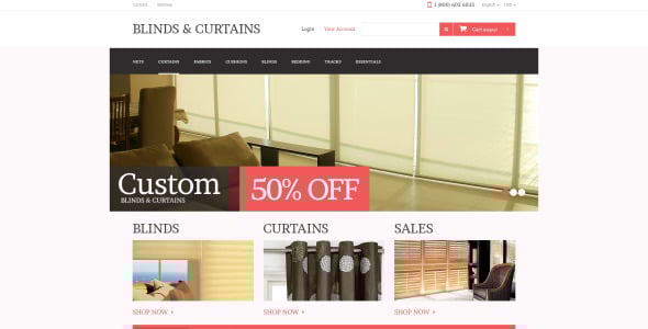 тема магазина штор prestashop