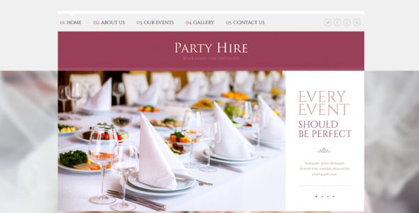 адаптивный шаблон сайта event planner