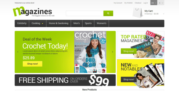 глянцевые журналы magento theme