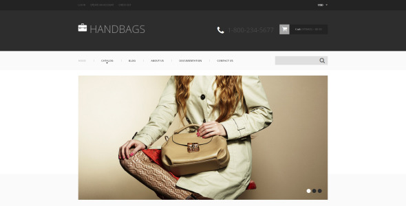 сумочка отзывчивая тема shopify