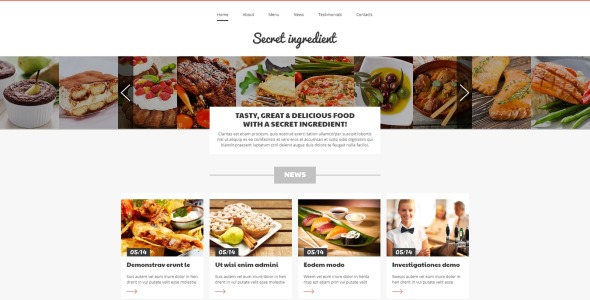 ресторан изысканной кухни joomla шаблон