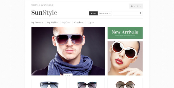 солнцезащитные очки магазин magento тема
