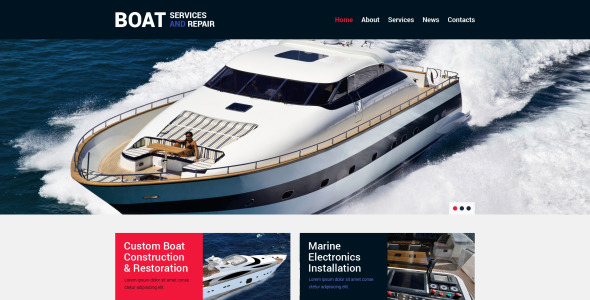 адаптивный шаблон сайта для яхтинга