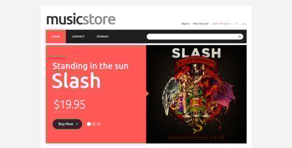 all tastes music prestashop theme