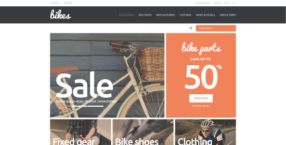 велосипеды prestashop тема