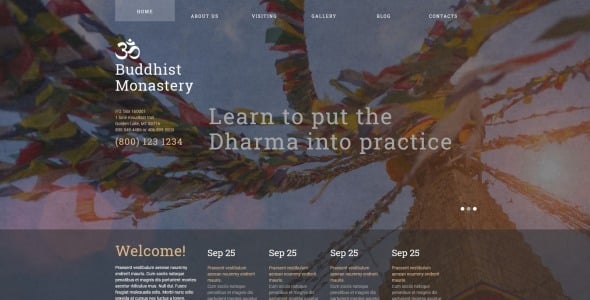 буддийский монастырь шаблон joomla