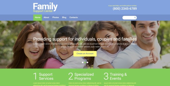 отзывчивый шаблон joomla для семейного центра