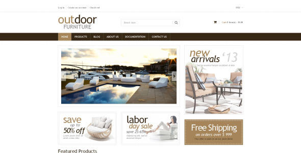 мебель отзывчивая тема shopify