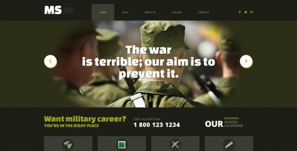 военная адаптивная тема wordpress