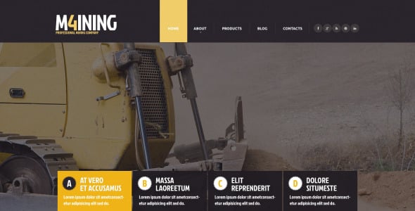 адаптивный шаблон сайта горнодобывающей компании