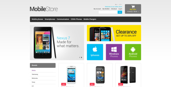 мобильный магазин отзывчивая тема magento