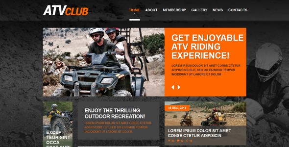 адаптивный шаблон сайта для автоспорта