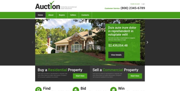 адаптивный шаблон сайта агентства недвижимости