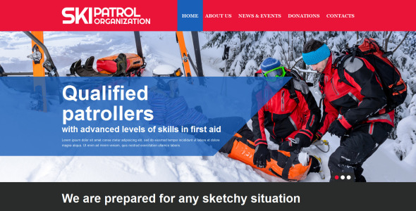 лыжный адаптивный шаблон сайта