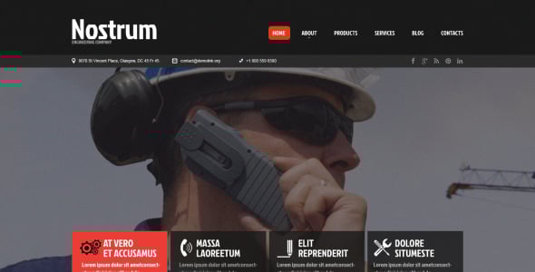 адаптивный шаблон сайта строительной компании