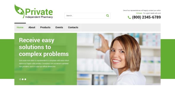 отзывчивый шаблон сайта аптеки