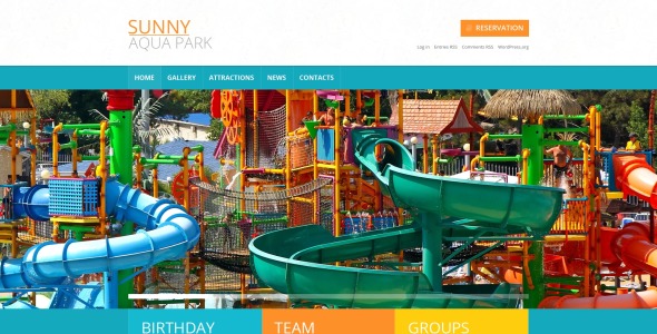 развлечения.парк развлечений шаблон wordpress тема