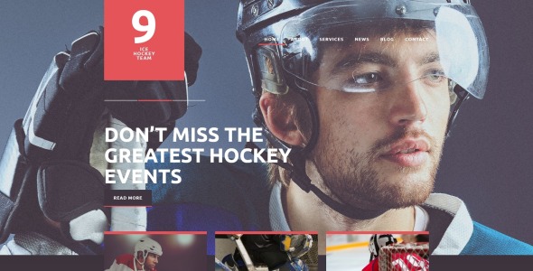 шаблон joomla хоккейного клуба