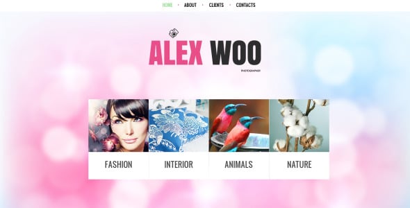 шаблон сайта портфолио фотографа