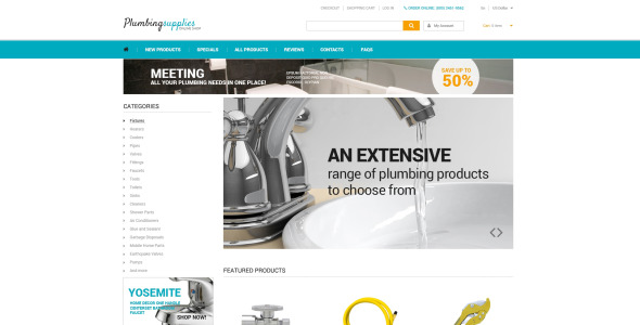 сантехника zencart шаблон