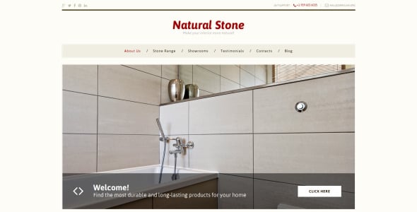 каменный декор wordpress тема