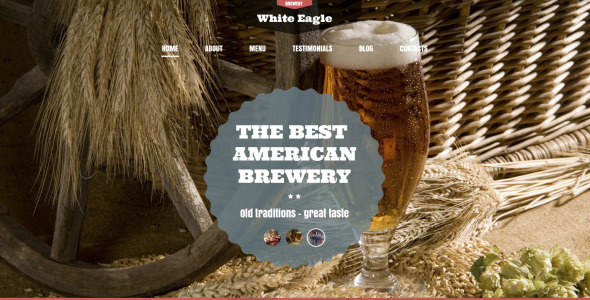 лучшая американская пивоварня wordpress тема