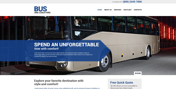 транспортный адаптивный шаблон сайта