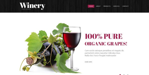 шаблон сайта винодельни