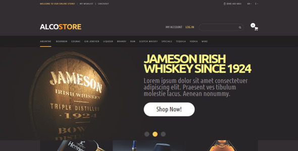 алкогольные напитки тема magento