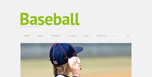бейсбол отзывчивая тема wordpress