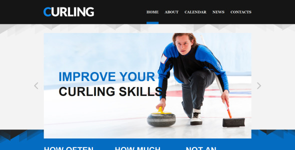 керлинг адаптивный шаблон сайта