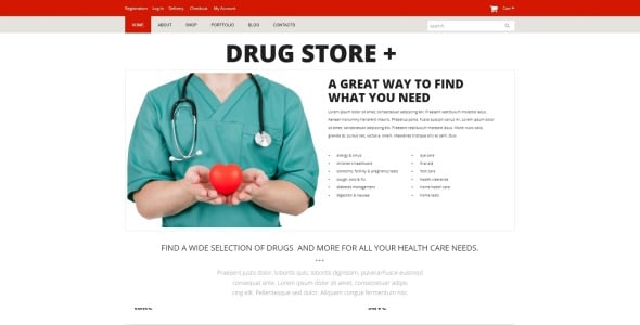 тема аптеки woocommerce