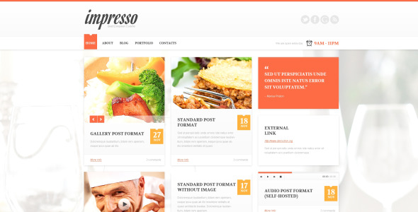 европейский ресторан отзывчивая тема wordpress